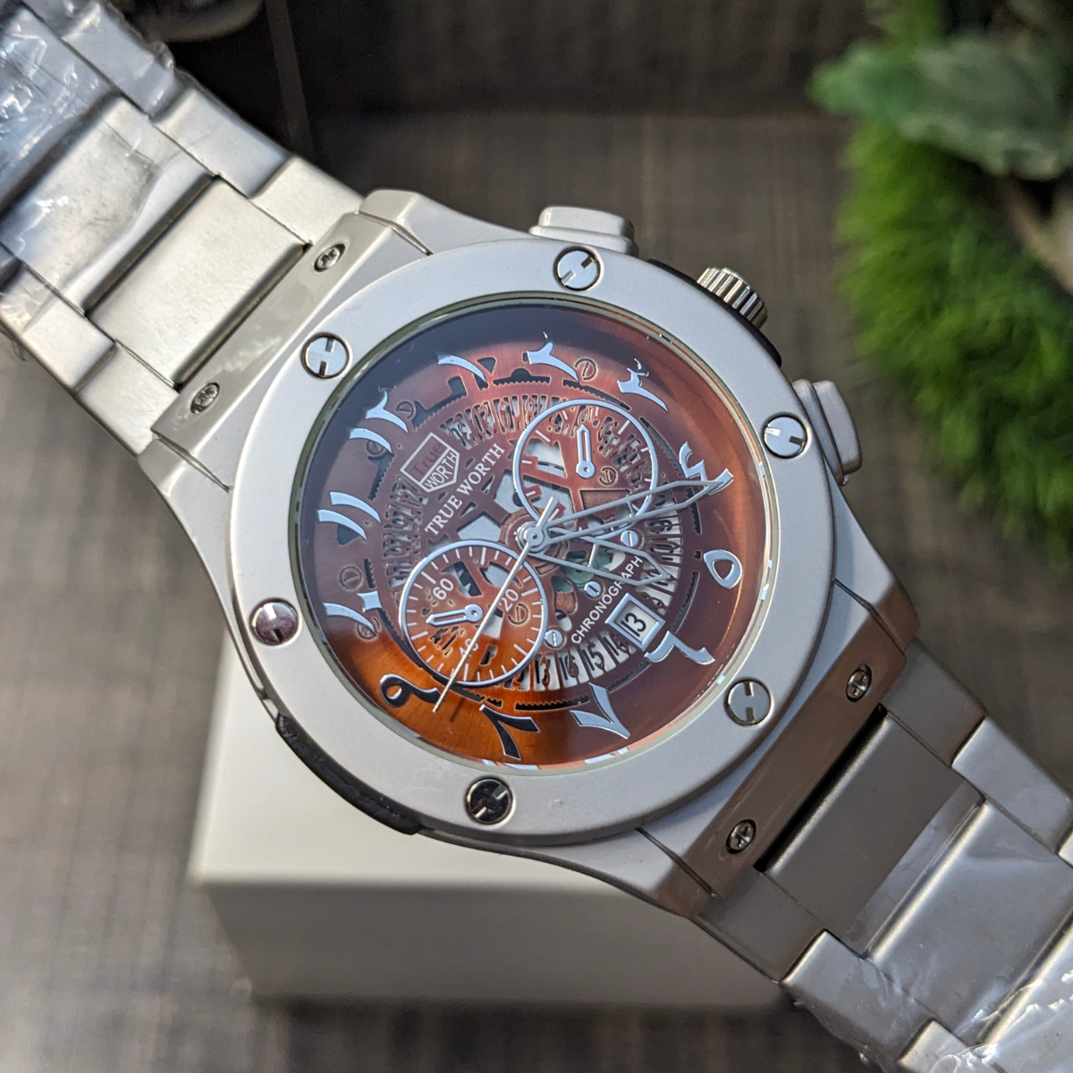 True Worth 6581 ST Arabic Dial – Men's Watch