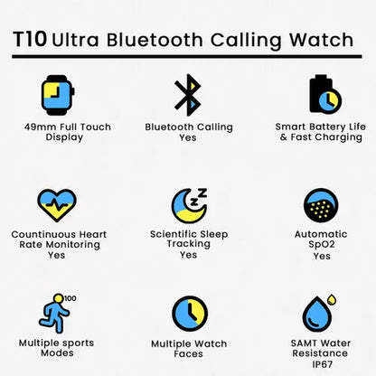 T10 Ultra Smart Watch - Bluetooth Calling Watch